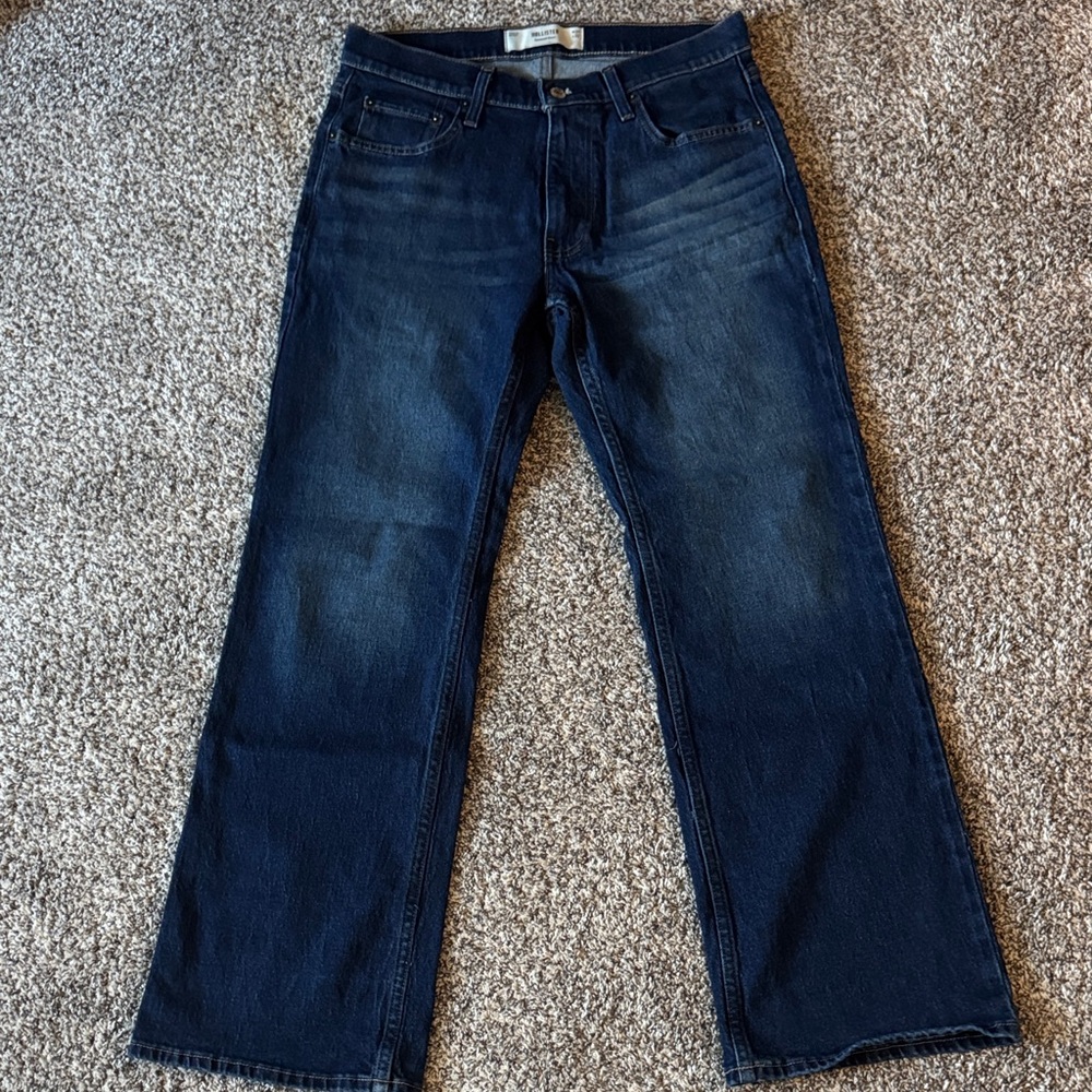 Hollister Men's Navy Straight Jeans